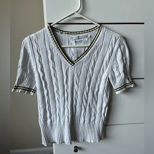 Tommy Hilfiger cable short sleeve sweater